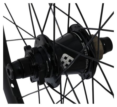 Paire de Roues Carbone Expert Pride Wave Noir Mat Matrix 10/10mm Noir