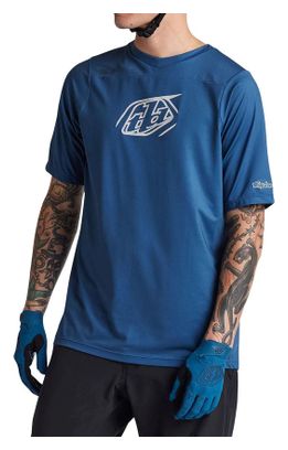 Maillot Manches Courtes Troy Lee Designs Skyline Iconic Bleu