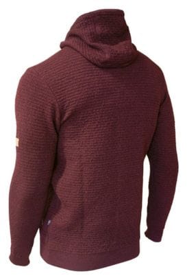 Ivanhoe cardigan Morel Hood homme pour homme en laine-Vin Rubis-rouge