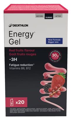 Gel énergétique Decathlon Nutrition Energy Gel Fruits rouges - 20x46g