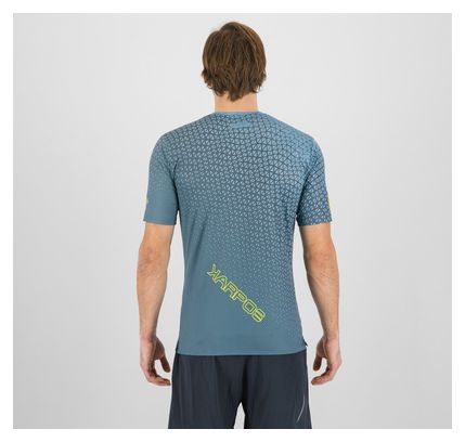 Heren Karpos Lavaredo Ultra Korte Mouw Trui Blauw/Geel