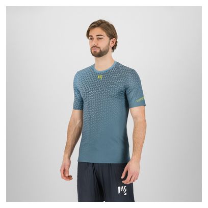 Heren Karpos Lavaredo Ultra Korte Mouw Trui Blauw/Geel