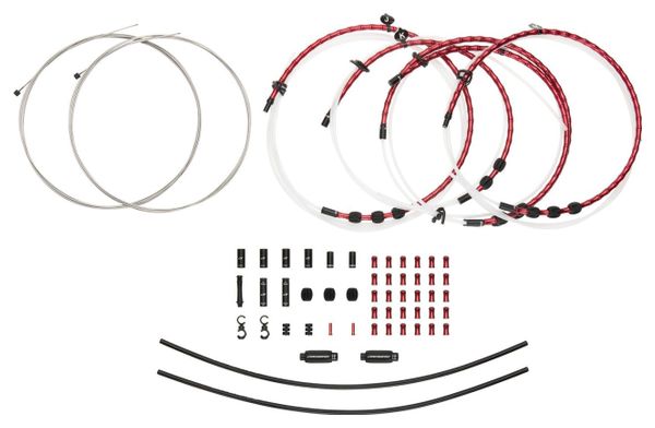 Kit Câbles et Gaines pour Dérailleurs Jagwire 2x Elite Link Shift Kit Rouge