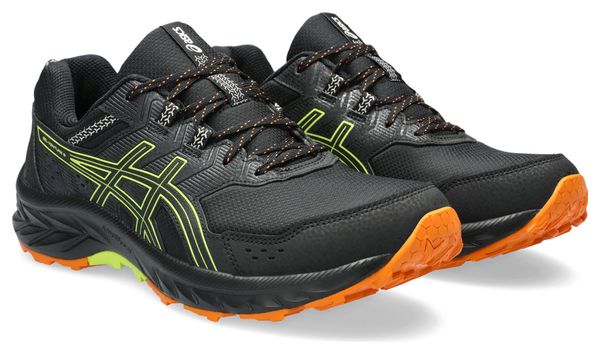 Asics Gel Venture 9 Trail Shoes Black Yellow Orange Men's