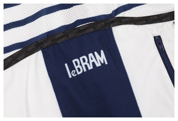 Produit Reconditionné - Maillot Manches Courtes LeBram Ventoux Blanc Bleu Coupe Ajustée