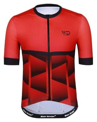 Maillot vélo homme CUBIC rouge/noir