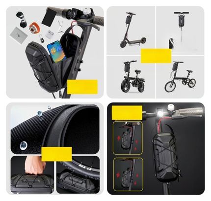 Scooter handlebar bag 2L black WILD MAN