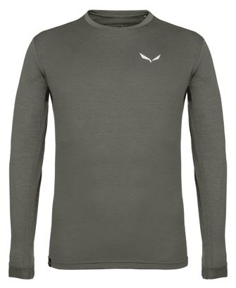 Maglietta a maniche lunghe Salewa Puez Melange Dry Verde da uomo