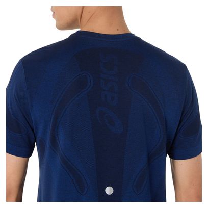 Asics Road naadloze trui met korte mouwen blauw heren
