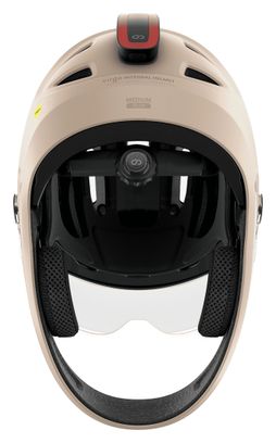 Virgo Integral Mips Beige - Casque Intégral Urbain avec visière et phare arrière