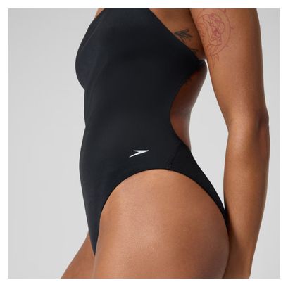 Costume intero Speedo V Class Active Back da donna nero/grigio