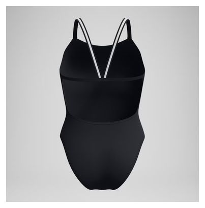Costume intero Speedo V Class Active Back da donna nero/grigio