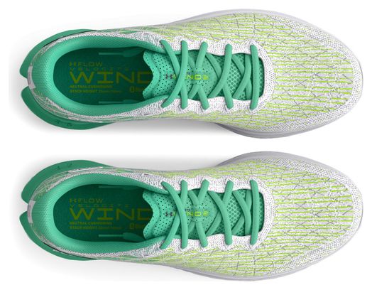 Chaussures de Running Femme Under Armour FLOW Velociti Wind 2 Blanc Vert Jaune