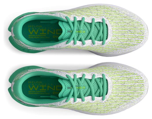 Under Armour FLOW Velociti Wind 2 White Green Yellow Women's Running Shoes