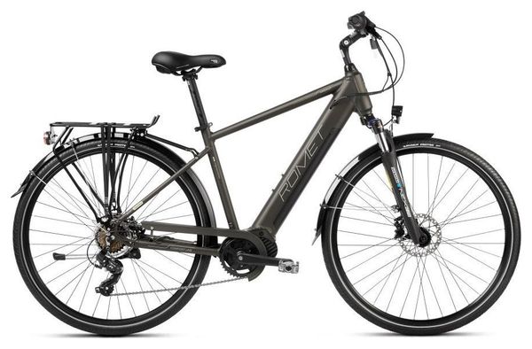 Vélo Trekking Electrique 28  - ROMET - Wagant 1 Moteur Central - NOIR