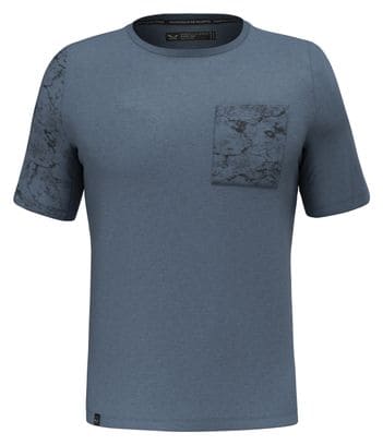 T-shirt Manches Courtes Salewa Lavaredo Hemp Pocket Bleu