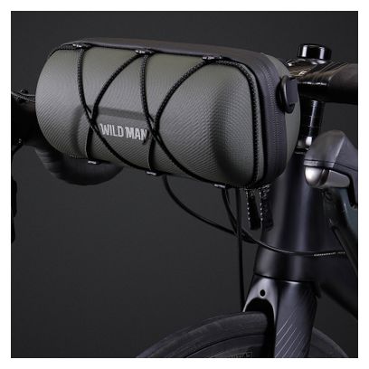 Foldable 2L green bike handlebar bag WILD MAN