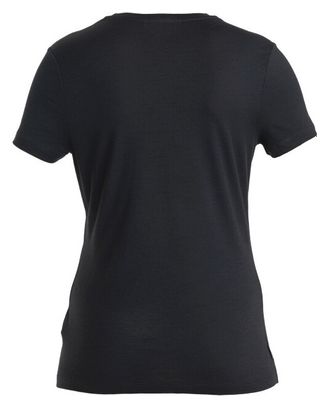 Dames Icebreaker Merino 150 Tech Lite Zwart Technisch T-shirt