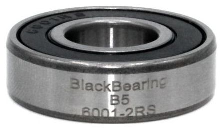 Black Bearing 6001-2RS 12 x 28 x 8 mm
