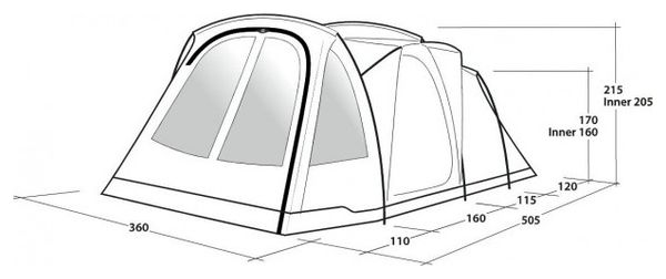 Tente de camping Outwell Springwood 6SG