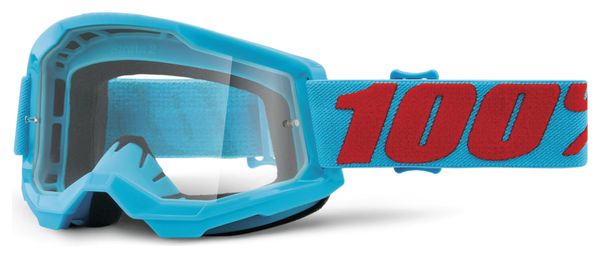 100% Strata 2 Blue Goggle - Clear Lens