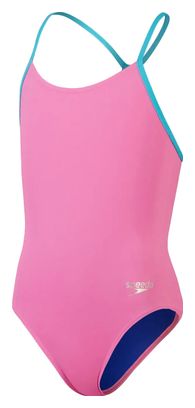 Costume da bagno 1 pezzo per bambini ECO+ Solid Lane Line Rosa/Blu 13/14 anni