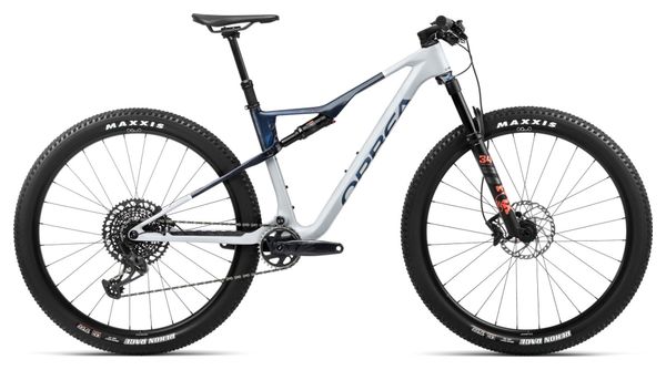 Orbea Oiz M21 Full Suspension MTB Sram GX Eagle 12S 29'' Silver Grey Blue Carbon View 2024