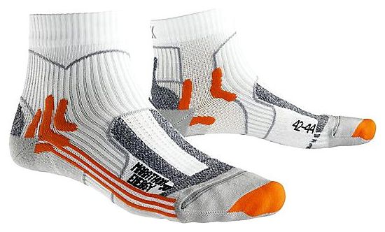 Paire de chaussettes de running X-Socks MARATHON ENERGY blanc Orange