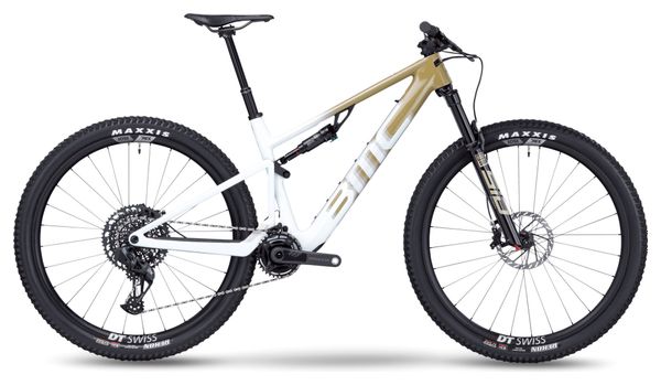 VTT Électrique Tout-Suspendu BMC Fourstroke AMP LT One Sram GX Eagle AXS 12V 360 Wh 29'' Beige Sand Blanc 2023