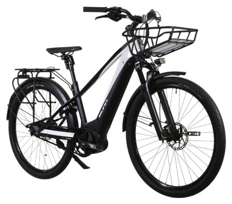 Bicicleta <div class="col col-sm-12 col-md-12 col-lg-12">de exposición</div>- VTC Électrique Sunn Urb Rely Mixte Shimano Nexus 7V Courroie 27.7'' Blanc Noir 2022