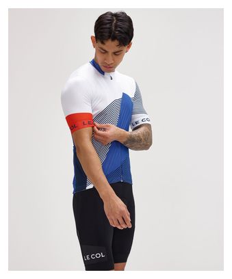 Maillotde manga corta ligero Le Col Sport Azul/Blanco