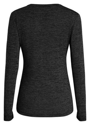 Maglietta a maniche lunghe Salewa Puez Melange Dry nera da donna
