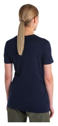 T-shirt Technique Femme Icebreaker Merino 150 Tech Lite Bleu Foncé