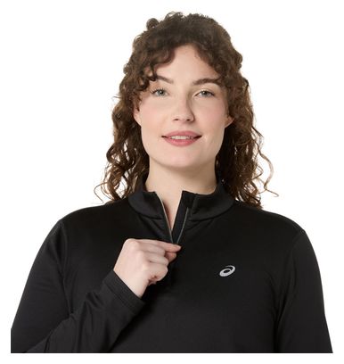 Asics Core Schwarzes 1/2-Zip-Thermo-Top für Frauen