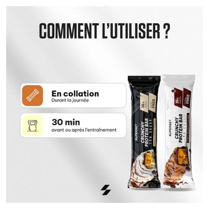 Crunchy Protein Bar (60g) - Superset Nutrition - Vanille Choco Caramel -  Barres Protéinées