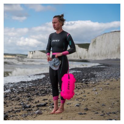 Muta Triathlon Donna Zone3 Agile - Manica Corta, Nero/Rosa/Turchese, Taglia SM