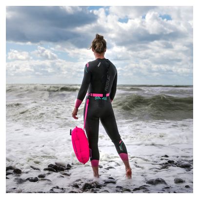 Traje de neopreno para triatlón Zone3 Agile para mujer Negro/Rosa