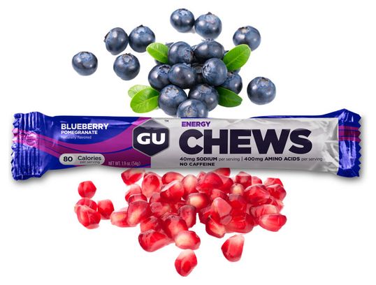 8 GU Chews Blueberry Pomegranate