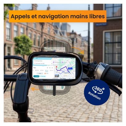 Support téléphone pour velo - Etanche - Rotation à 360 Degrés Noir
