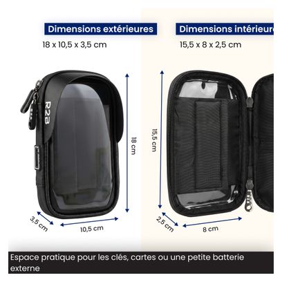 Support téléphone pour velo - Etanche - Rotation à 360 Degrés Noir