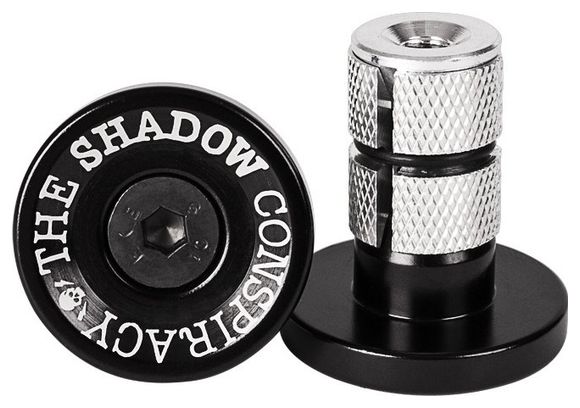 The Shadow Conspirancy Deadbolt Bar Ends BMX Bar Ends Black / Silver