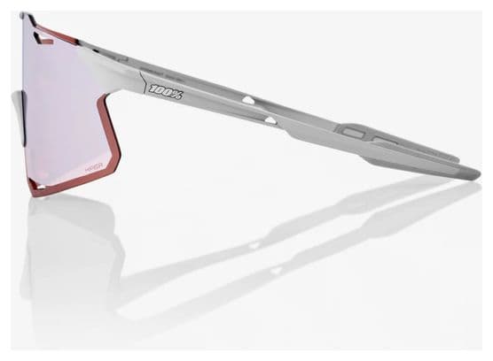Lunettes 100% Hypercraft Gris - Lentille HiPER Crimson Miroir Silver