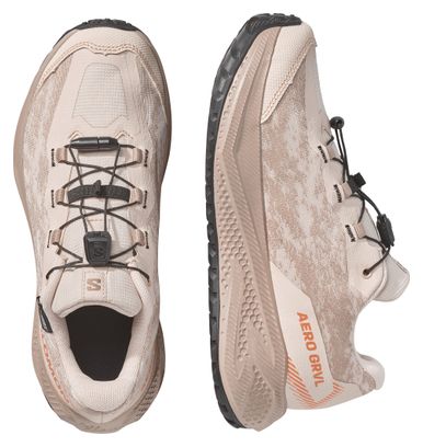 Salomon Aero GRVL Waterproof Beige/Orange Kids' Running Shoes