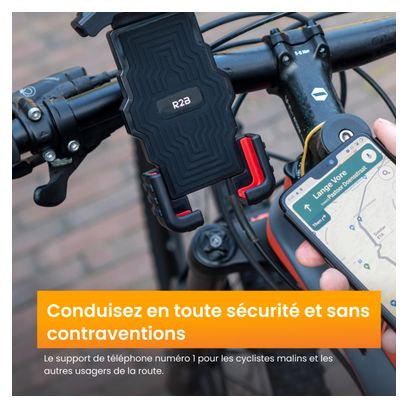 Support et Protection Smartphone robuste pour vélo R2B Rotation à 360 degrés