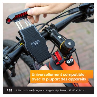 Support et Protection Smartphone robuste pour vélo R2B Rotation à 360 degrés