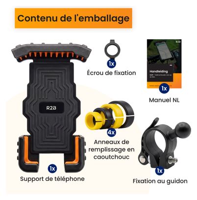 Support téléphone pour velo - Robuste - Rotation à 360 degrés
