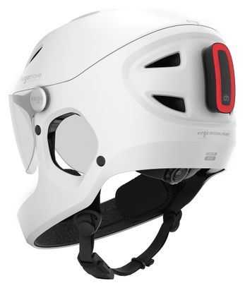 Virgo Integral Blanc - Casque Intégral Urbain avec visière et phare arrière