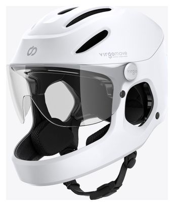 Virgo Integral Bianco - Casco Integrale Urbano con visiera e luce posteriore