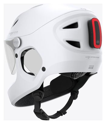 Virgo Integral Bianco - Casco Integrale Urbano con visiera e luce posteriore