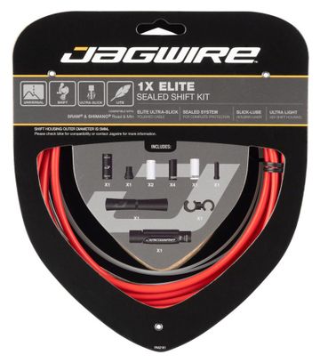 Jagwire 1x Elite Sealed Shift Kit Stealth Red